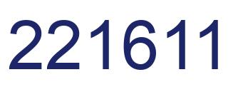 Número 221611 imagen azul