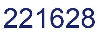 Number 221628 blue image