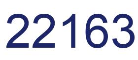 Number 22163 blue image