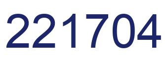 Number 221704 blue image