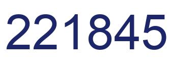 Number 221845 blue image