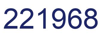 Number 221968 blue image