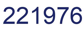Number 221976 blue image