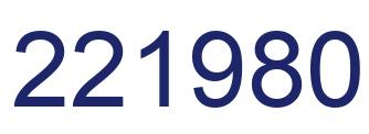 Number 221980 blue image