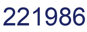 Number 221986 blue image
