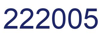Number 222005 blue image