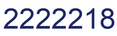 Number 2222218 blue image