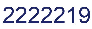 Number 2222219 blue image