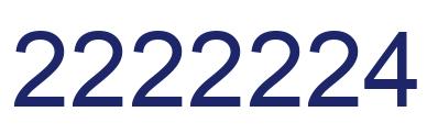 Number 2222224 blue image