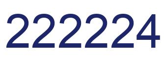 Number 222224 blue image