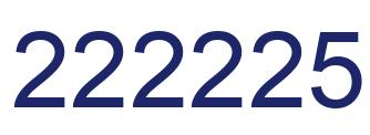 Número 222225 imagen azul