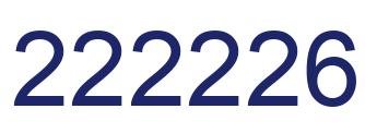 Number 222226 blue image