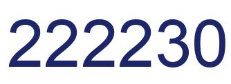 Number 222230 blue image