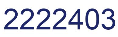Number 2222403 blue image