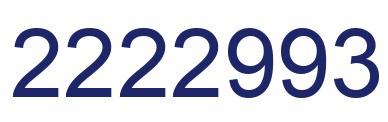 Number 2222993 blue image