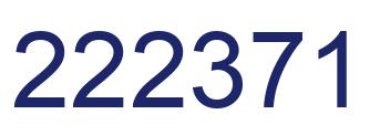 Number 222371 blue image