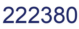 Number 222380 blue image