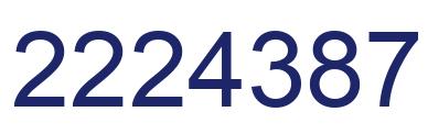 Number 2224387 blue image