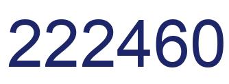 Number 222460 blue image