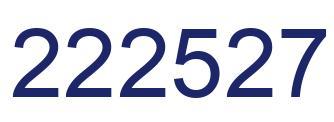 Number 222527 blue image