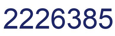 Number 2226385 blue image