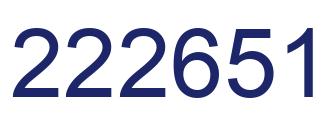 Number 222651 blue image