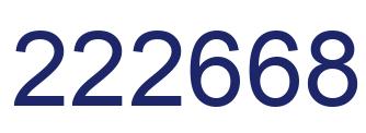 Number 222668 blue image