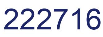 Number 222716 blue image