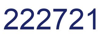 Number 222721 blue image
