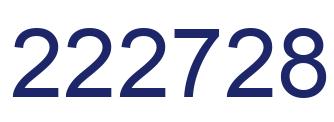 Number 222728 blue image