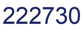 Number 222730 blue image