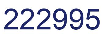 Número 222995 imagen azul