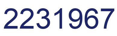 Number 2231967 blue image