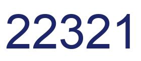 Número 22321 imagen azul