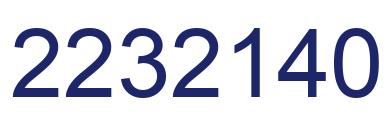 Number 2232140 blue image