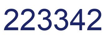 Number 223342 blue image