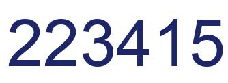 Número 223415 imagen azul