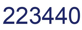 Number 223440 blue image