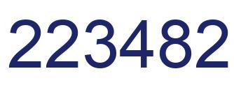 Number 223482 blue image