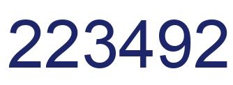 Number 223492 blue image
