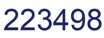 Number 223498 blue image