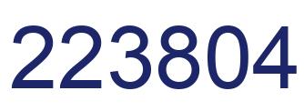 Number 223804 blue image