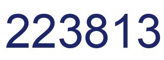 Number 223813 blue image