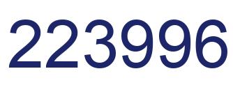 Number 223996 blue image