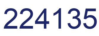 Number 224135 blue image