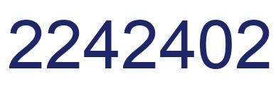 Number 2242402 blue image