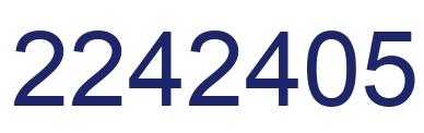 Number 2242405 blue image