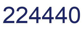 Number 224440 blue image