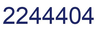 Number 2244404 blue image