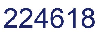 Number 224618 blue image
